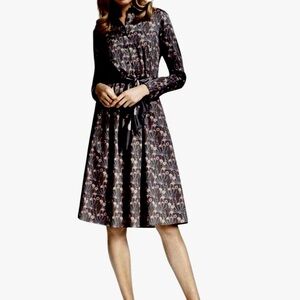 Brooks Brothers Cherry Blossom Cotton Shirt Dress with Pockets, size 4